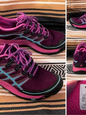 Women’s Merrell Magenta and Pink Trail Running Shoes